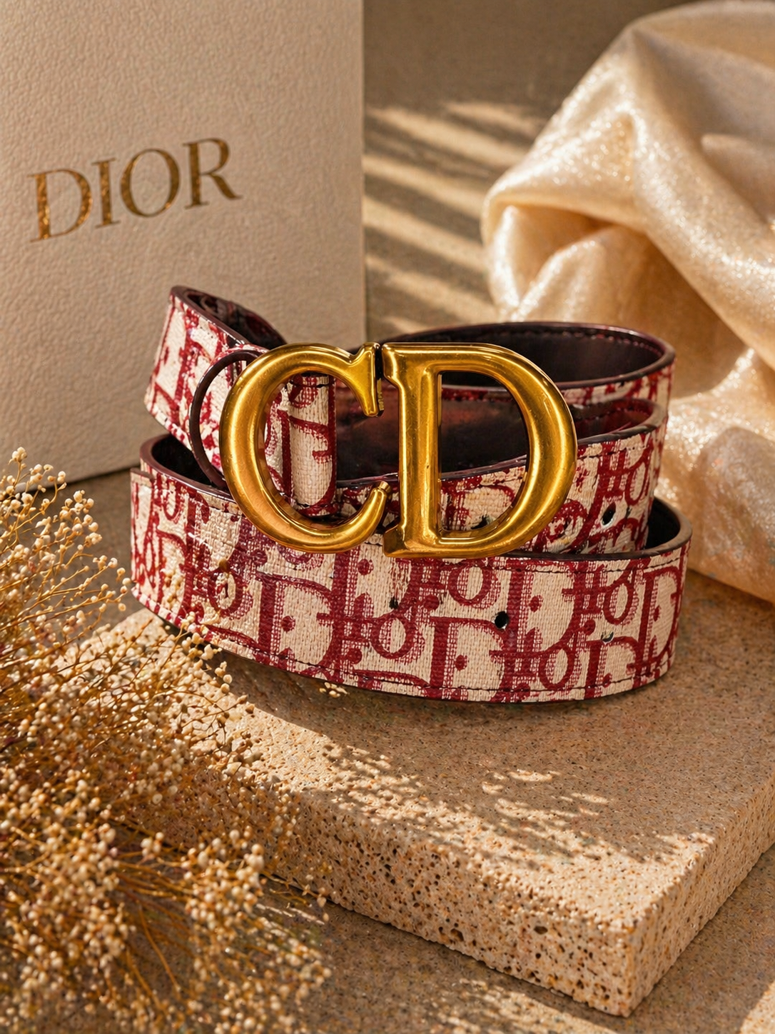 Luxe Monogram-Inspired Statement Fashion Belt