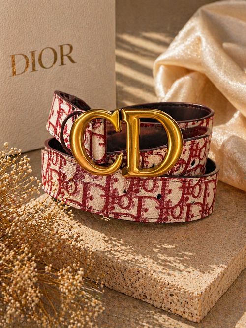 Luxe Monogram-Inspired Statement Fashion Belt