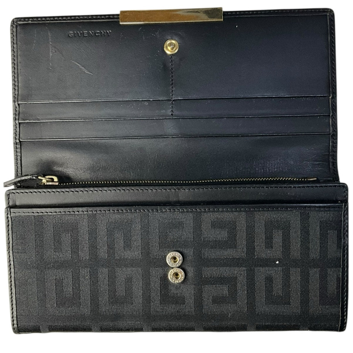 Givenchy Monogram Black Canvas Wallet
