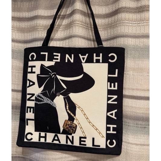 Chanel Black Hat Lady Tote Bag