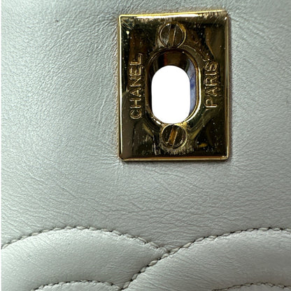 Chanel White Classic Medium Full Flap Bag