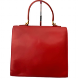 GUCCI Lady Lock Red Leather Vintage Handbag - Clairely Amazing