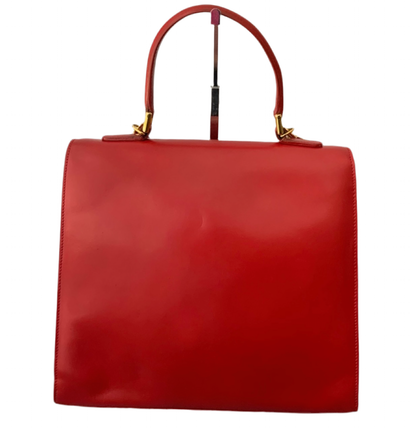 GUCCI Lady Lock Red Leather Vintage Handbag - Clairely Amazing