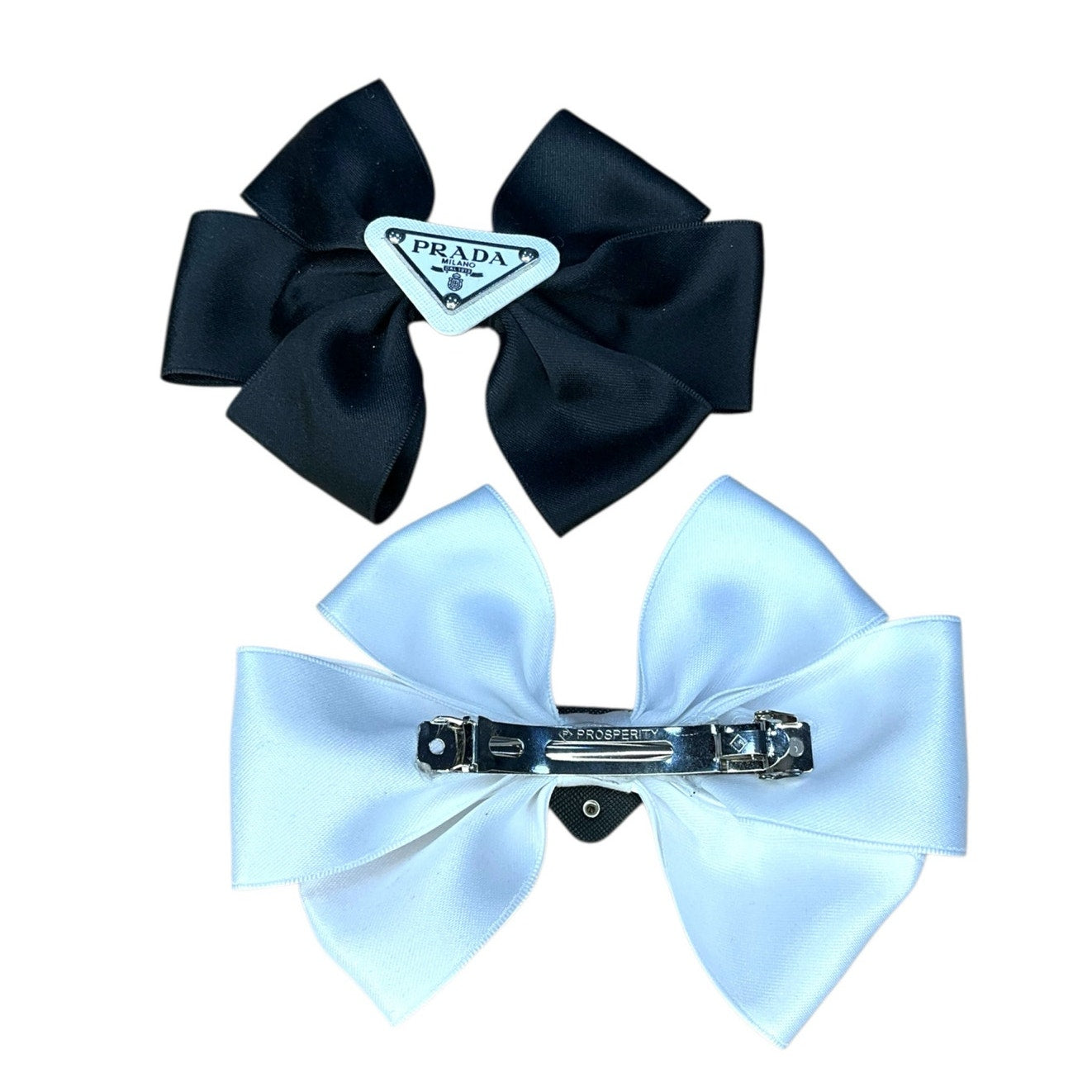 Black & White Bow Hair Clip