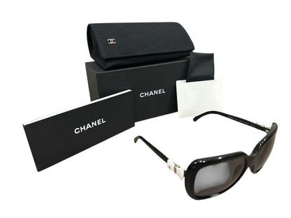 Chanel CC White Bows on Side Sunglasses - Clairely Amazing