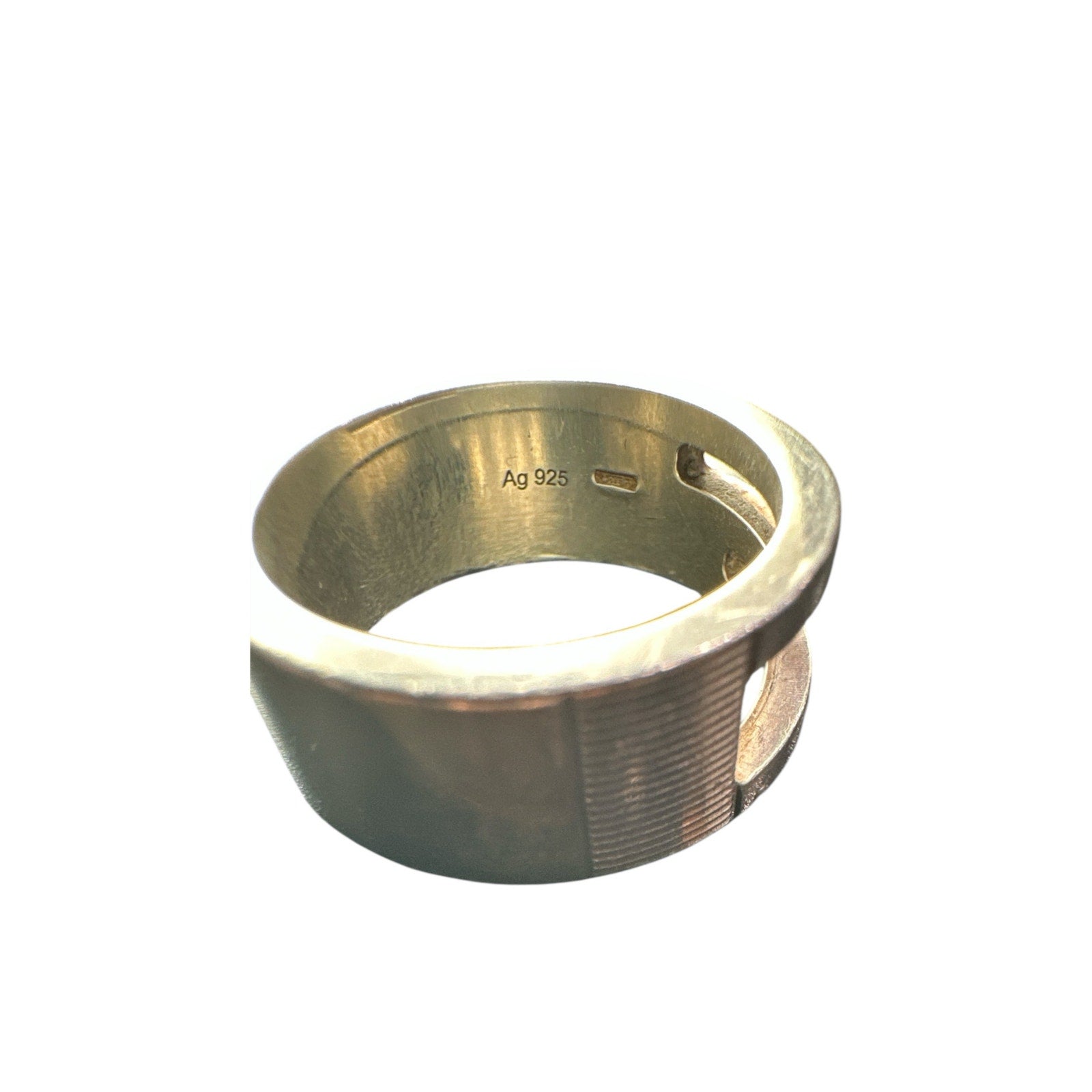 Gucci Wide Cutout Ring Size 13