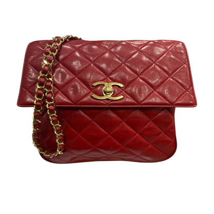 Chanel Red Quilted Flap