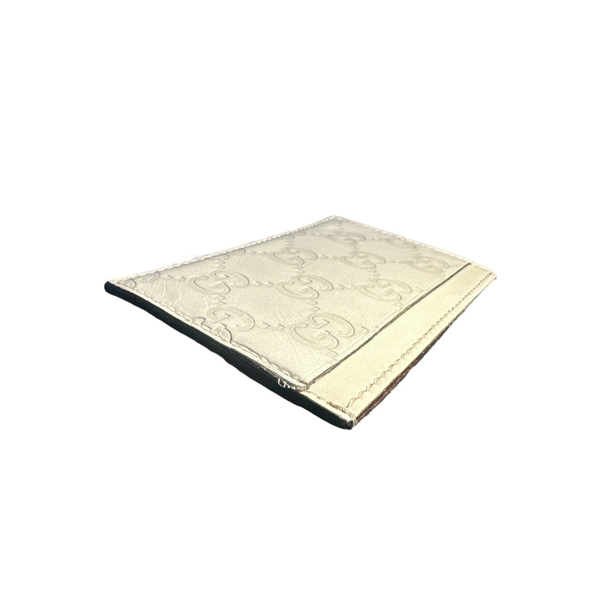 Authentic Gucci Guccissima Ivory Leather Card Holder