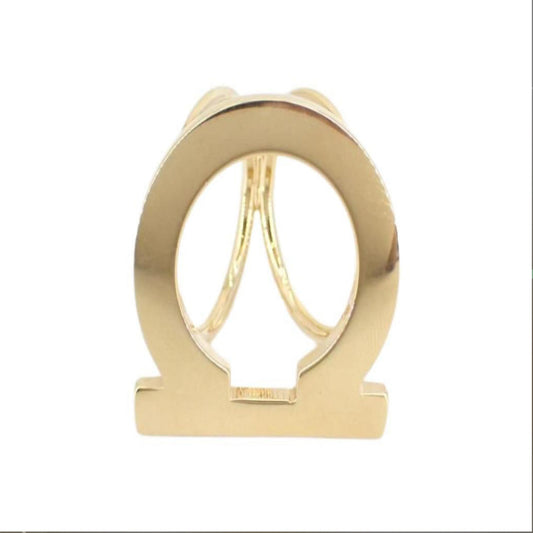 Salvatore Ferragamo Gancini Goldtone Scarf Ring - Clairely Amazing