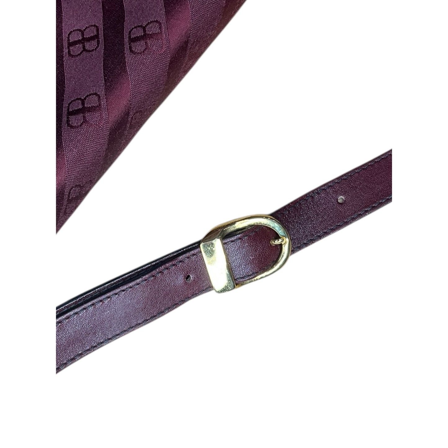 11. Balenciaga Burgundy Monogram Shoulder Bag