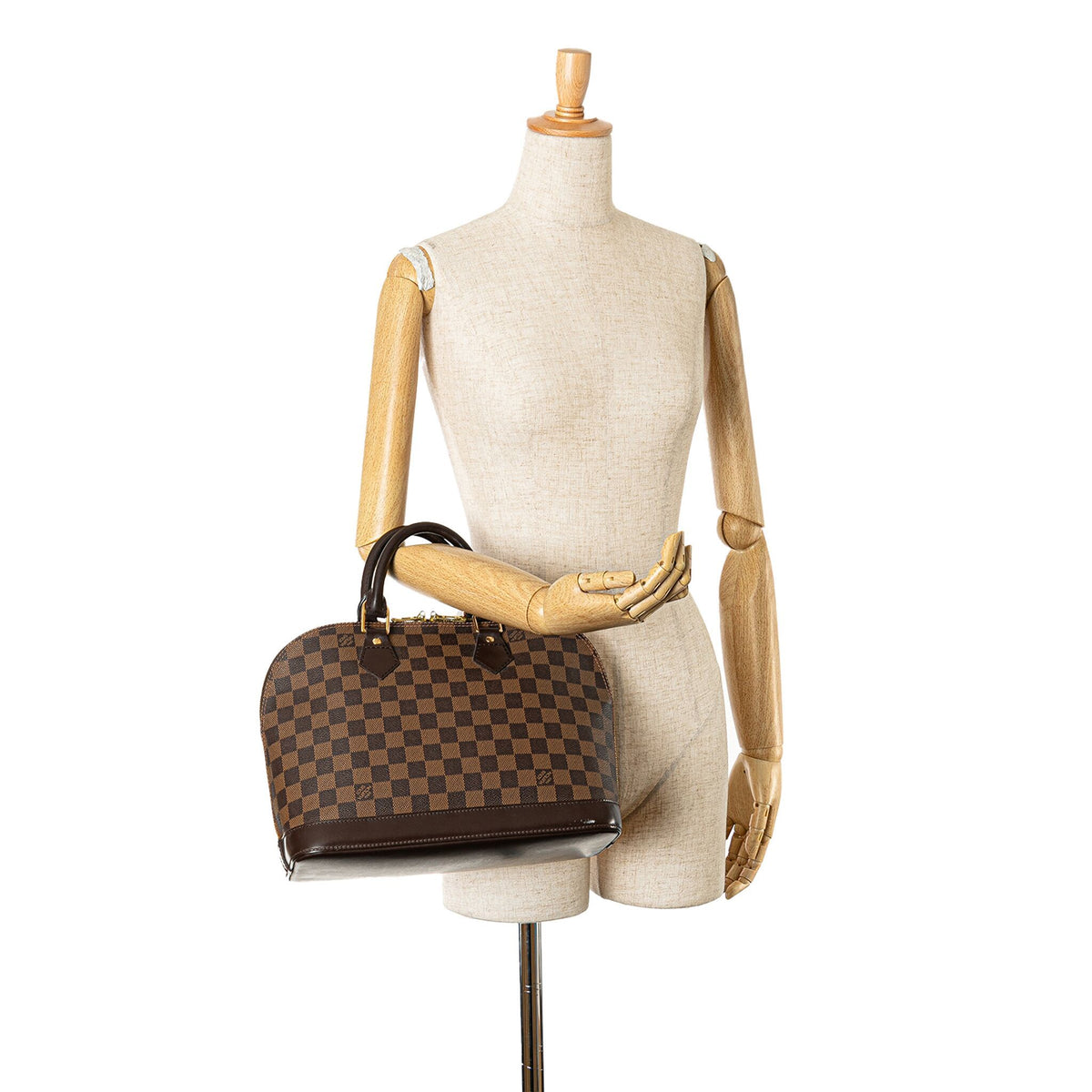 LOUIS VUITTON Damier Ebene Alma MM Bag - Clairely Amazing