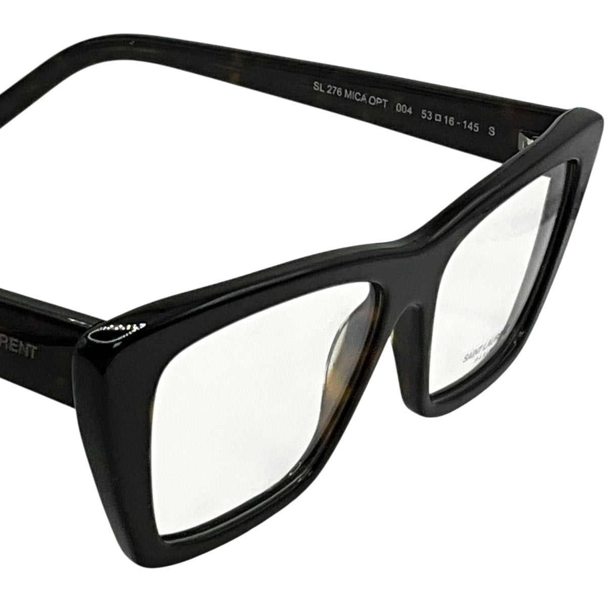 Saint Laurent Havana Tortoiseshell Prescription Eyeglasses