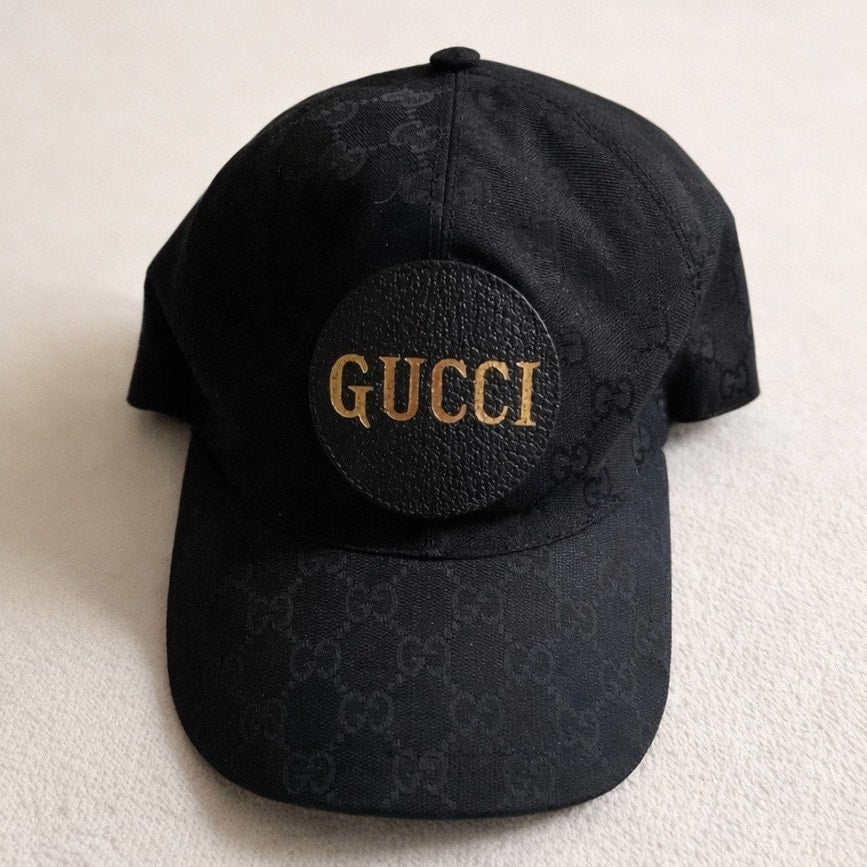 Gucci Baseball Cap Black Fabric A4659