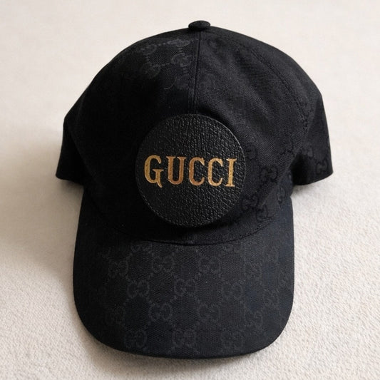 Gucci Baseball Cap Black Fabric A4659