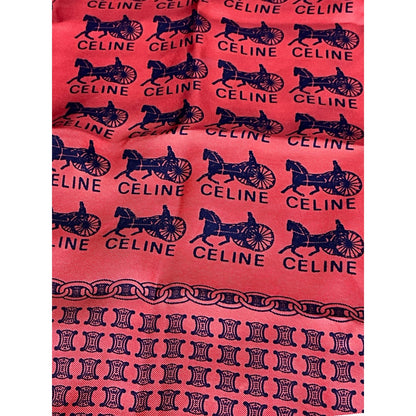 54. Celine Red Silk Scarf