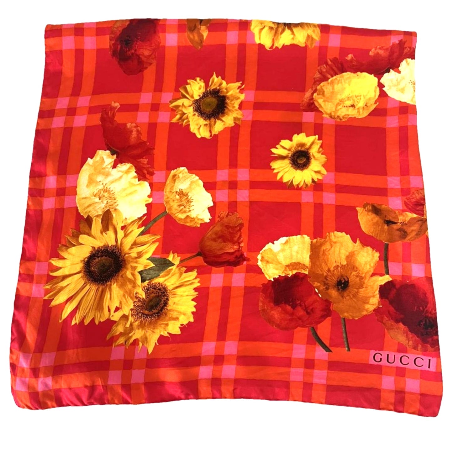 Gucci Silk Sunflower Scarf