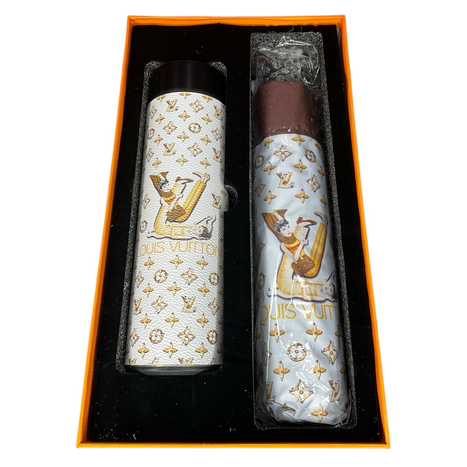 Luxury-Style Umbrella & Tumbler