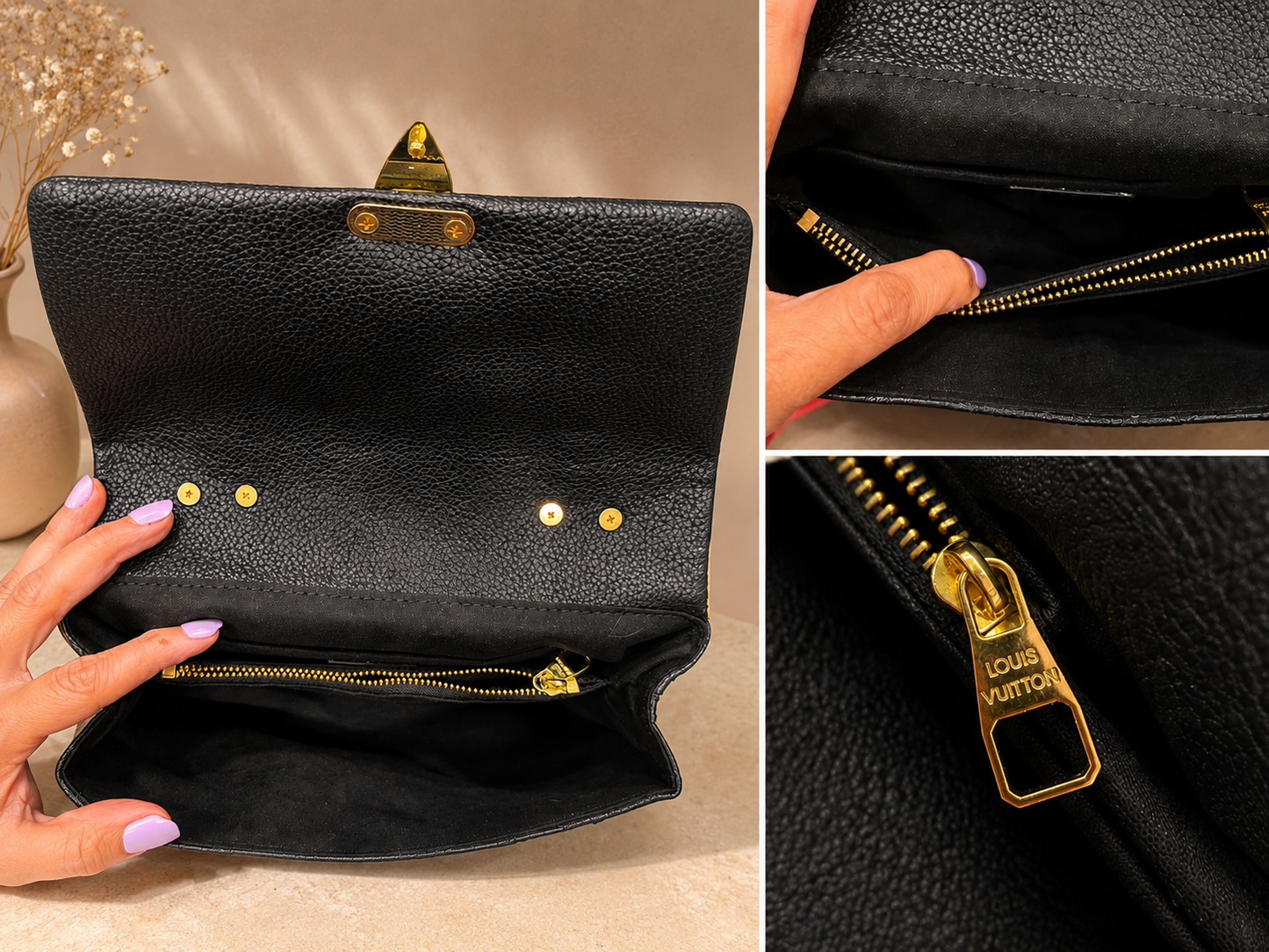 💎 Classic Embossed Leather Top Handle Fashion Crossbody Bag – Black