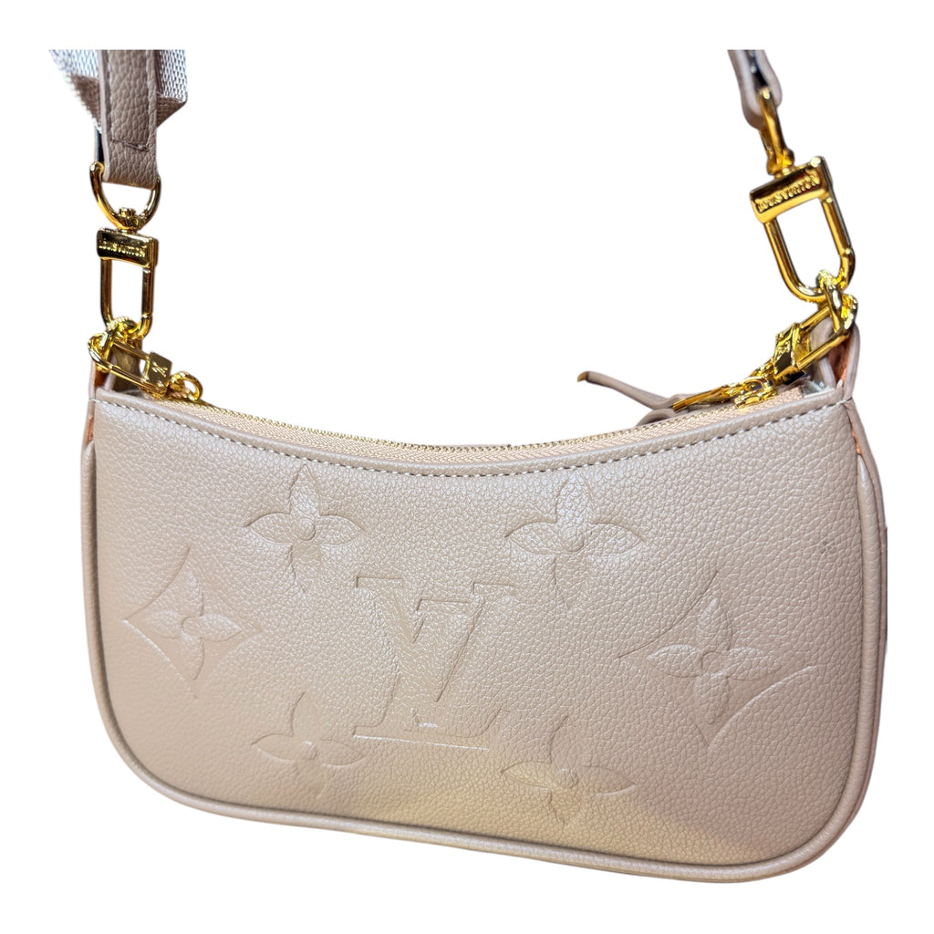 Luxury Monogram Mini Shoulder Bag with Two Interchangeable Straps