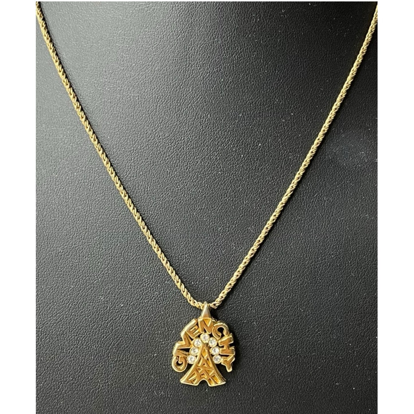 Givenchy Vintage Rhinestone Gold Necklace