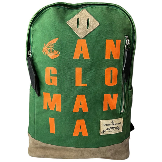Vivienne Westwood Anglomania green canvas backpack