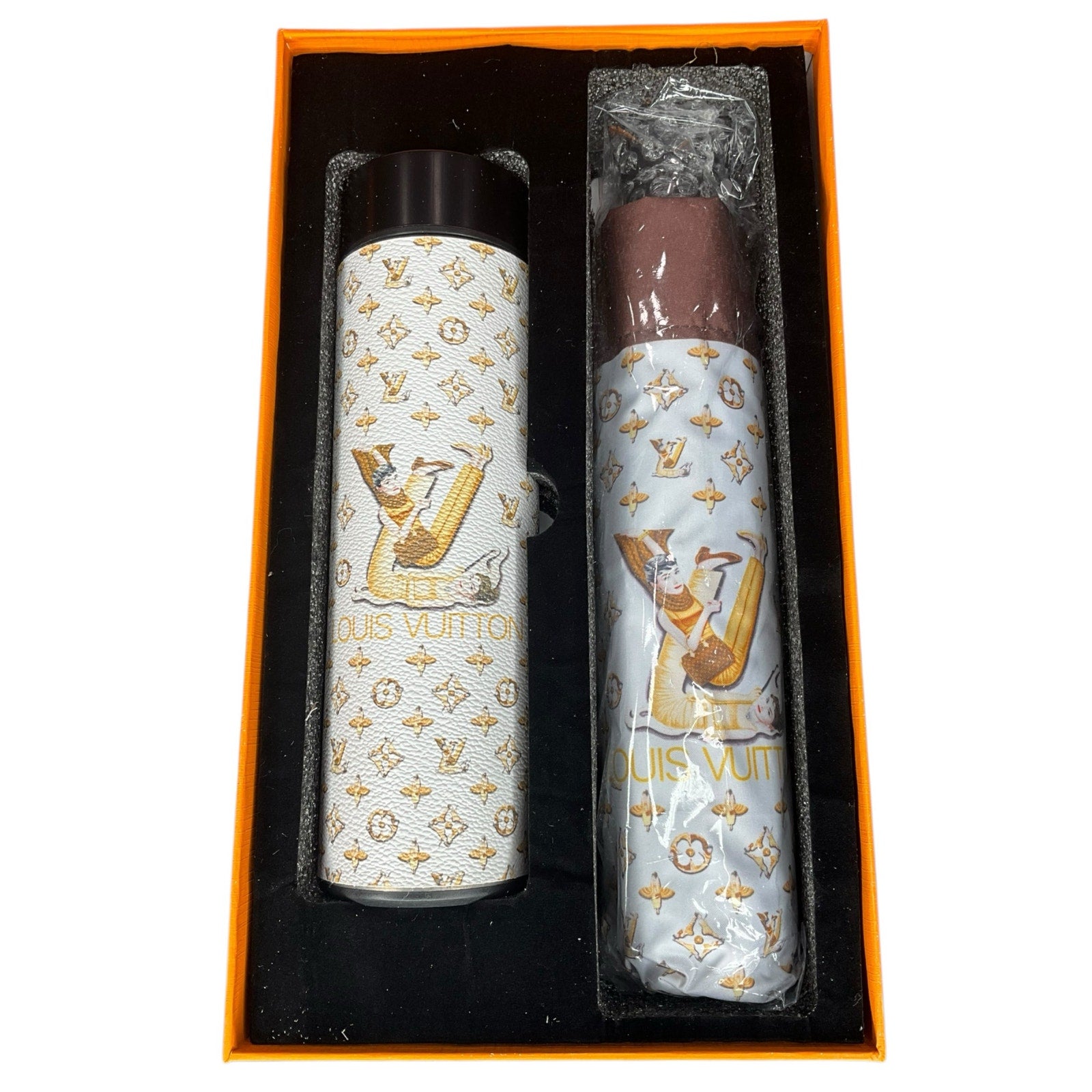 Luxury-Style Umbrella & Tumbler