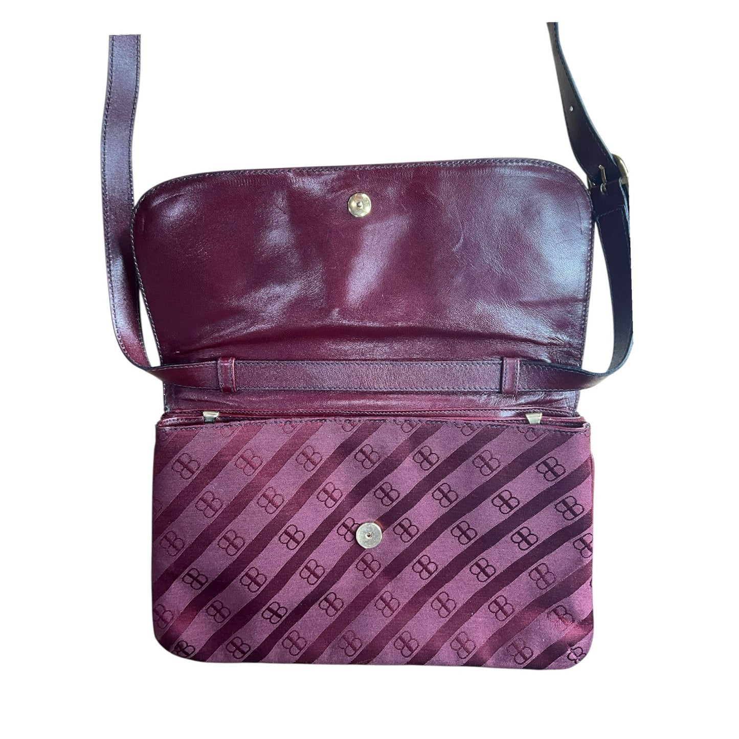 11. Balenciaga Burgundy Monogram Shoulder Bag