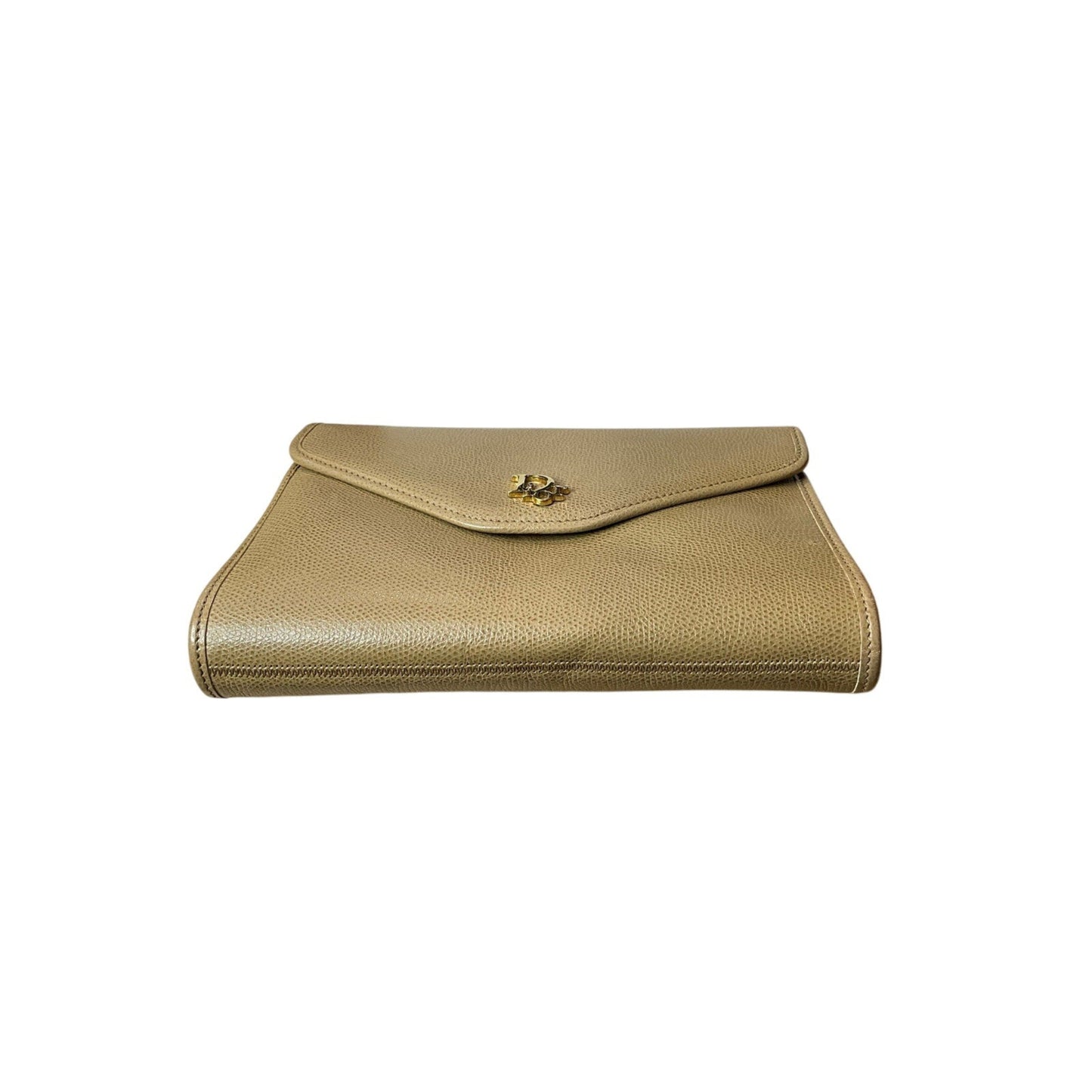 Gold clutch bag on a white background