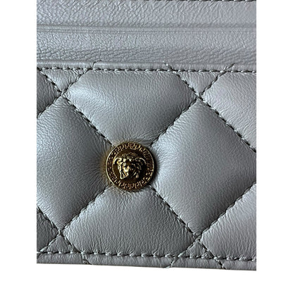 Versace Champagne Quilted Cardholder