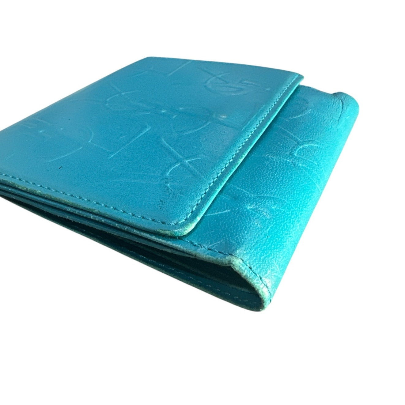 Yves Saint Laurent Turquoise Compact Wallet