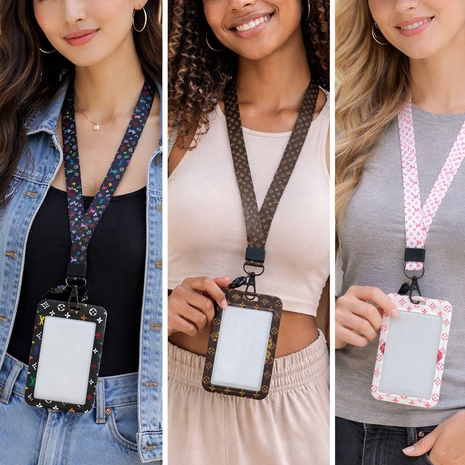 Luxury Fashion-Inspired Lanyard with ID Badge Holder
(CHOOSE ONE COLOR)