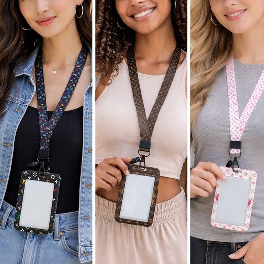 Luxury Lanyards with ID badge holders (CHOOSE ONE COLOR)