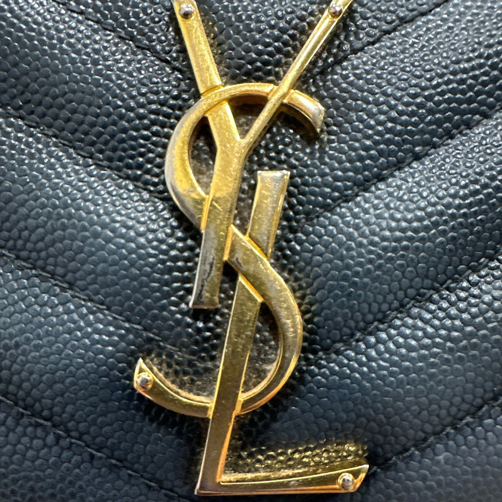 YSL Cassandra Zippy Wallet Black - Clairely Amazing
