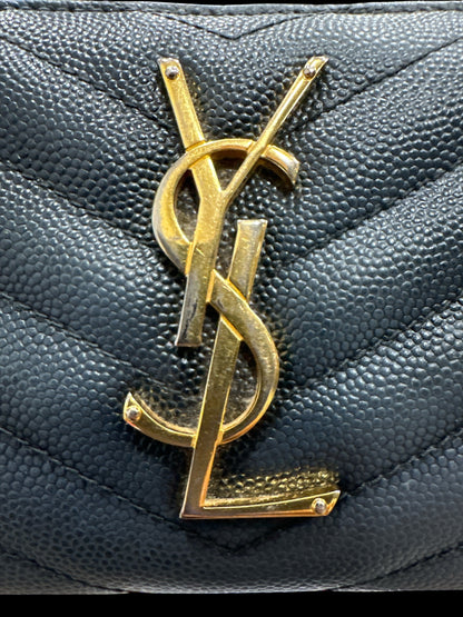 YSL Cassandra Zippy Wallet Black - Clairely Amazing