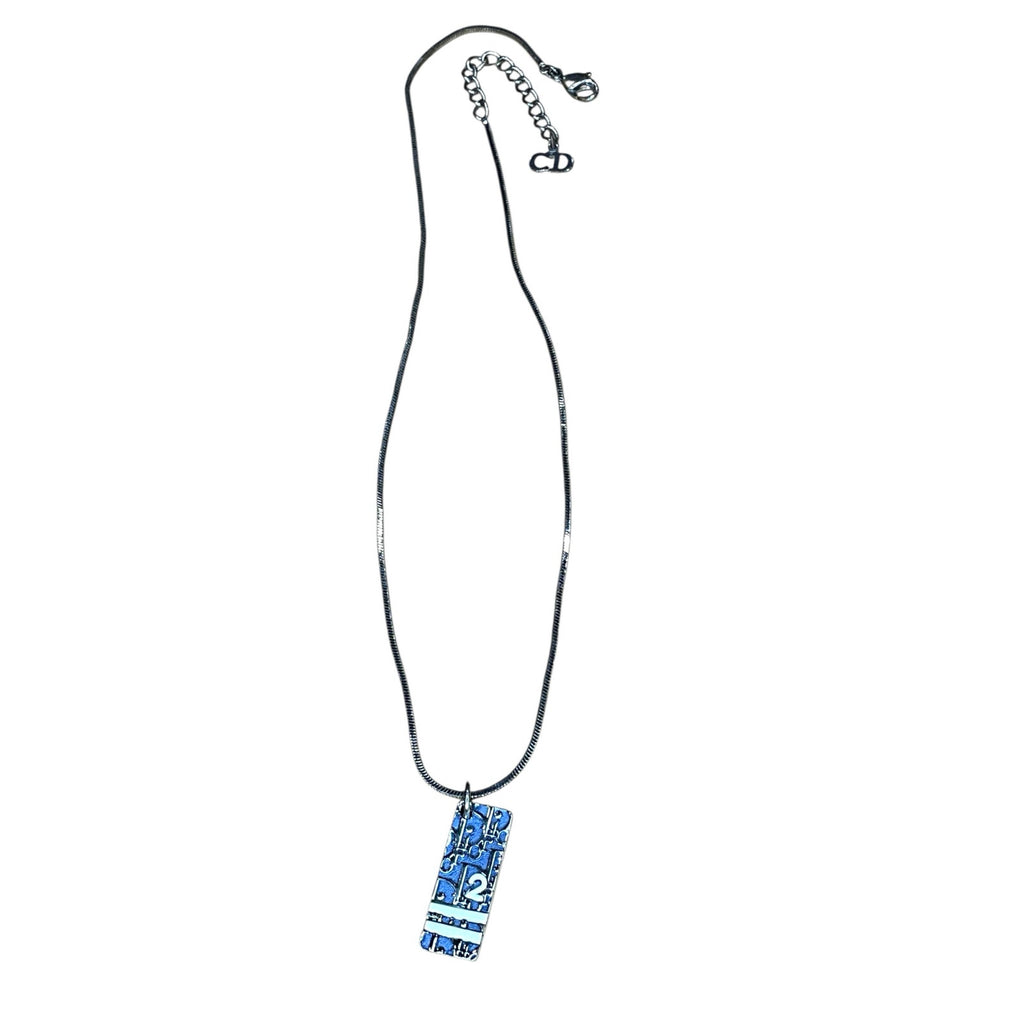 Dior Oblique Trotter Necklace Blue