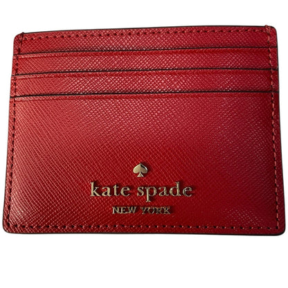 Kate Spade Madison Small Slim Card Holder in Ruby Red