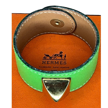 Hermes Green Medor Wrap Bracelet