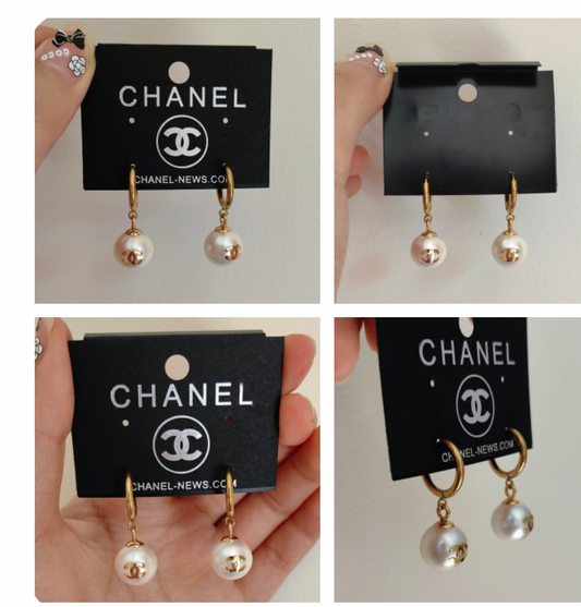 Chanel Pearl Drop Earrings (GWP) – Gold Tone