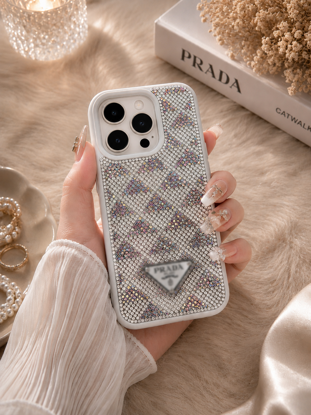 Luxury Rhinestone Phone Case – Compatible with iPhone 15 Series ✨📱