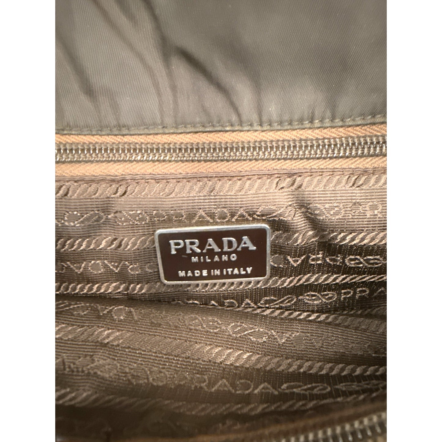 Prada Tessuto Brown Bag