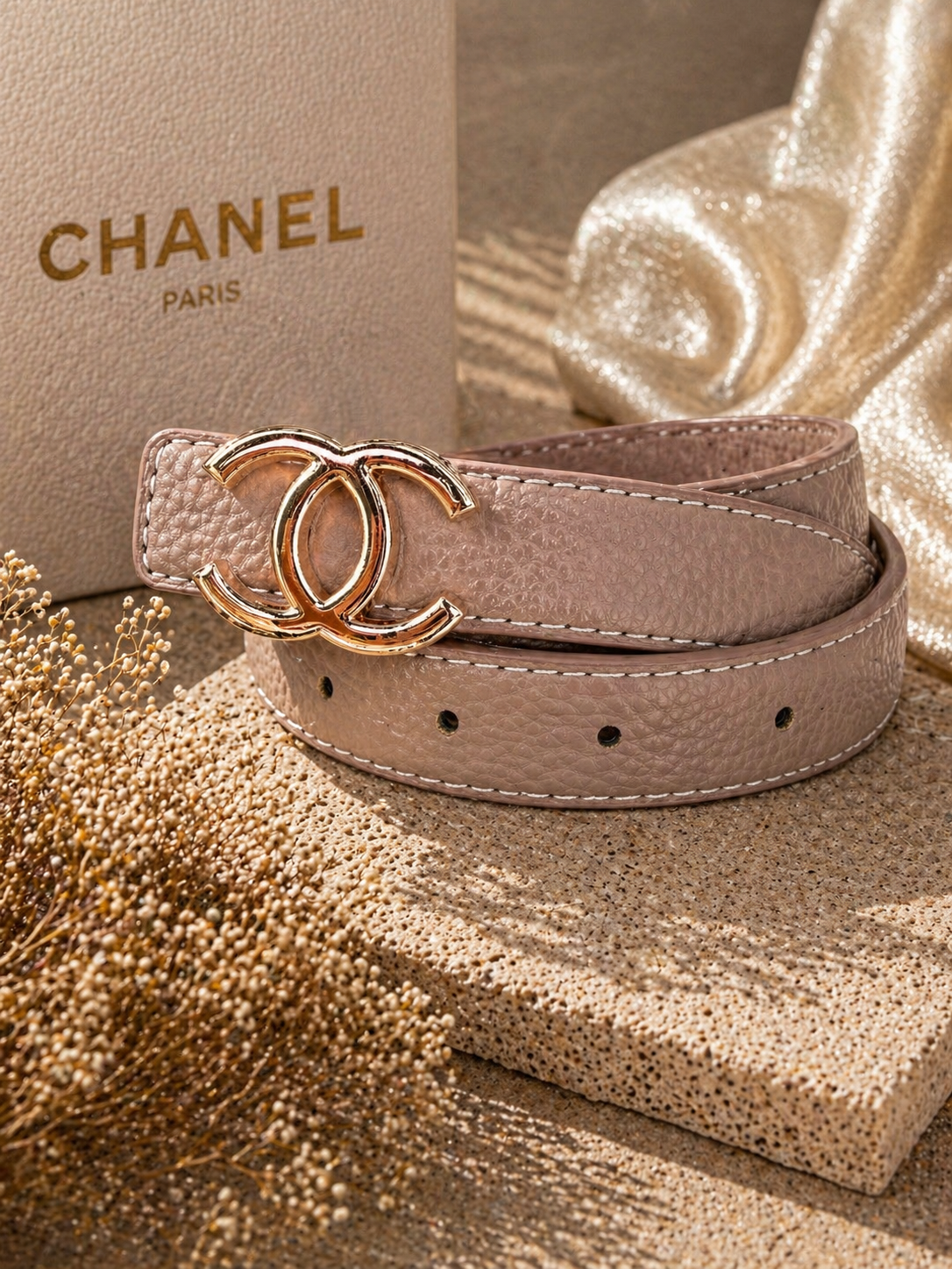 Luxury-Inspired Fashion Belt Collection – Gold Hardware Adjustable Waist Belt