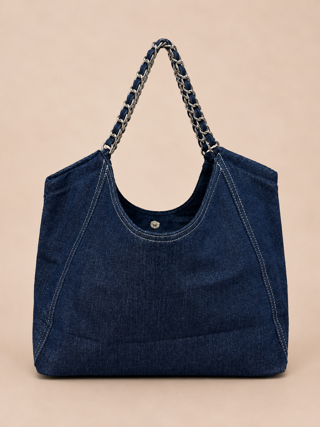 Chanel GWP Denim Cabas Tote with Detachable Pouch & Dust Bag