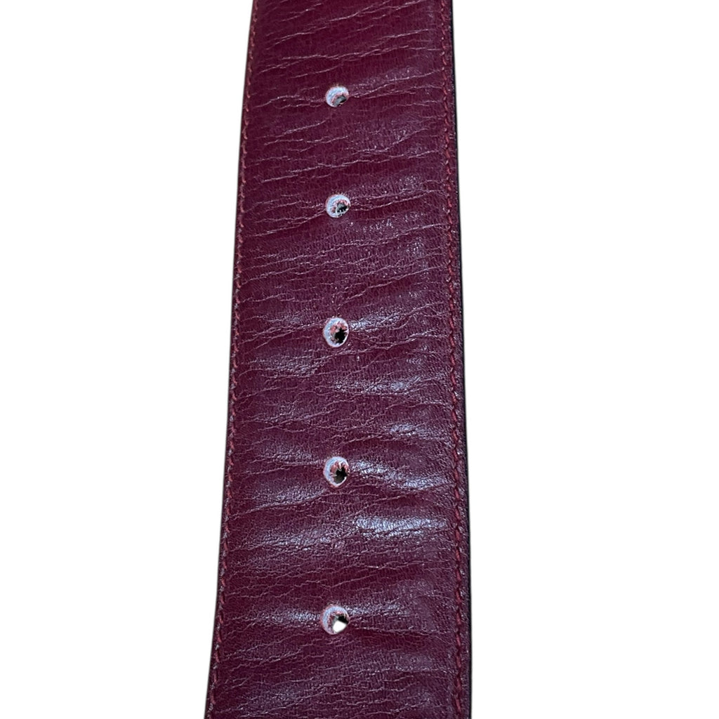 Gucci Navy/Burgundy Reversible Belt