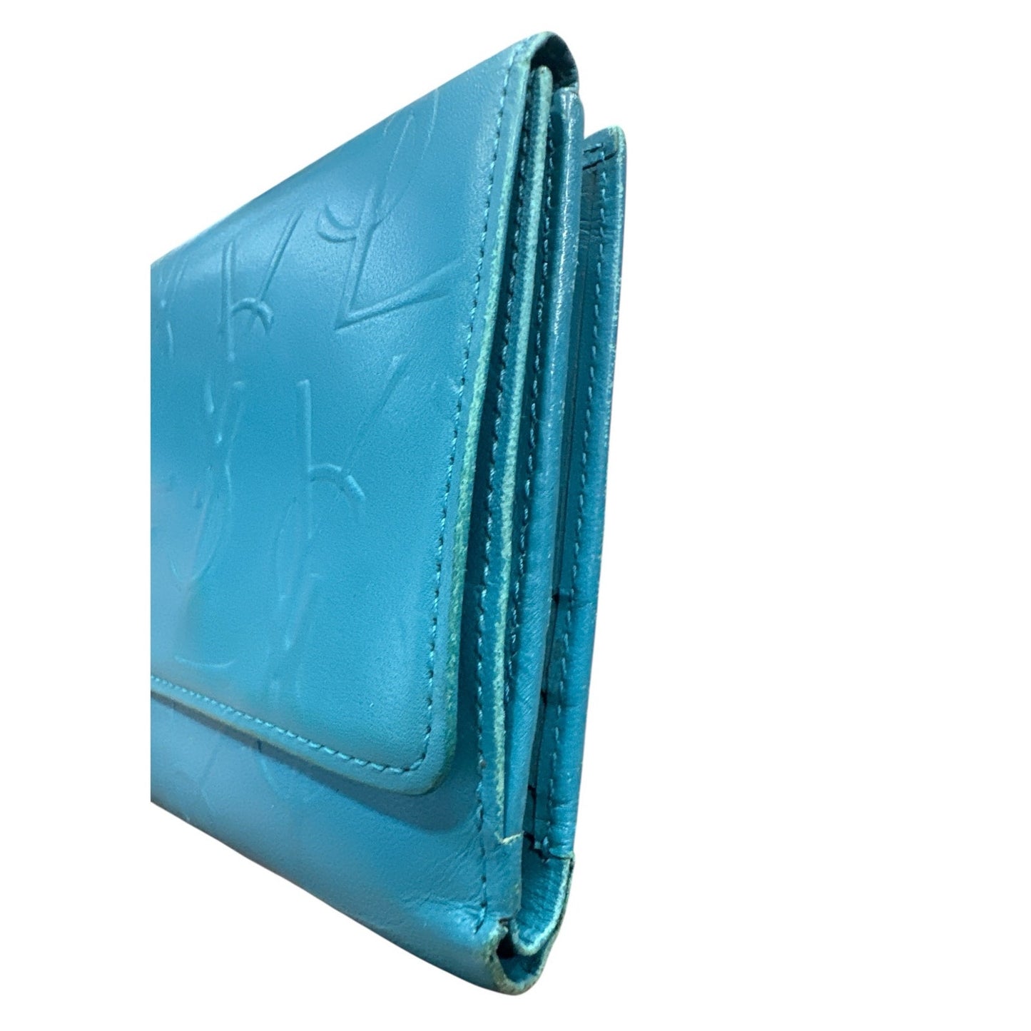 Yves Saint Laurent Turquoise Compact Wallet