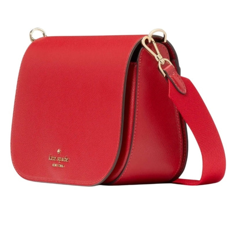 Kate Spade Madison Saddle Bag Candied Cherry Crossbody Purse