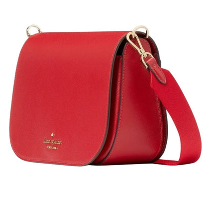 Kate Spade Madison Saddle Bag Candied Cherry Crossbody Purse