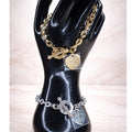 Chunky Chain Toggle Bracelet – Gold & Silver Tone Statement Style