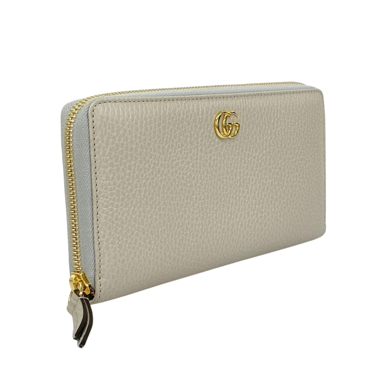 Authentic GUCCI Beige Leather Zip Around Wallet