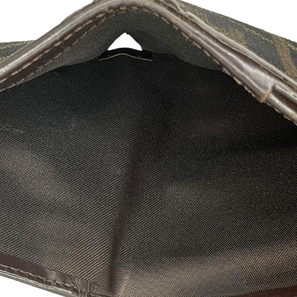 Authentic Fendi Zucca Compact Wallet – Brown Canvas & Leather