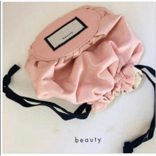 Blush Pink Drawstring Makeup Pouch